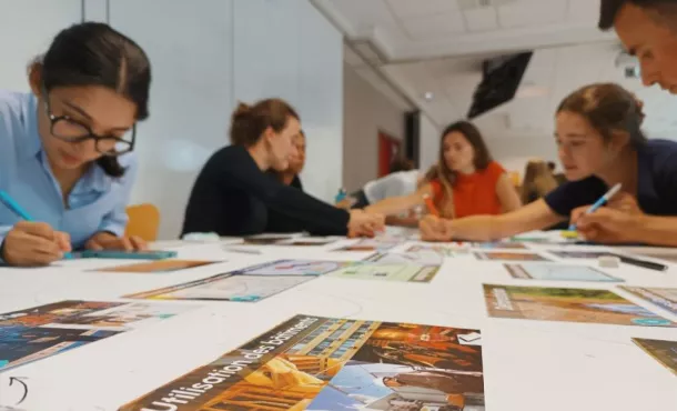 Atelier Fresque du climat des élèves en première année © EIVP